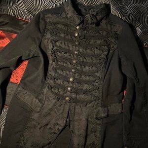 Tripp NYC black denim military style jacket